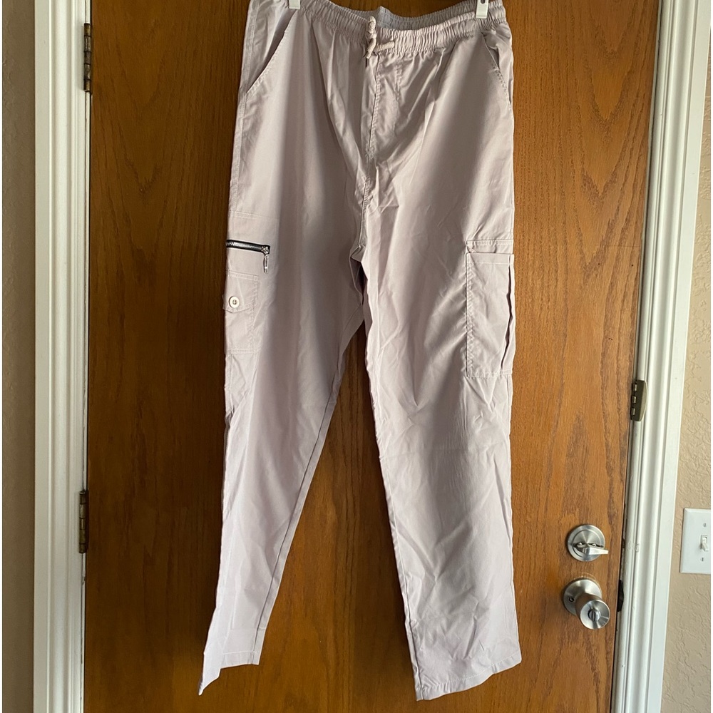 MULTIPLE CARGO PANTS - 2 Pair - gray and tan - - XL  -NWT   (EndoraDore)